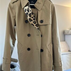 Coach Tan and Brown Trench Coat with Classic Design